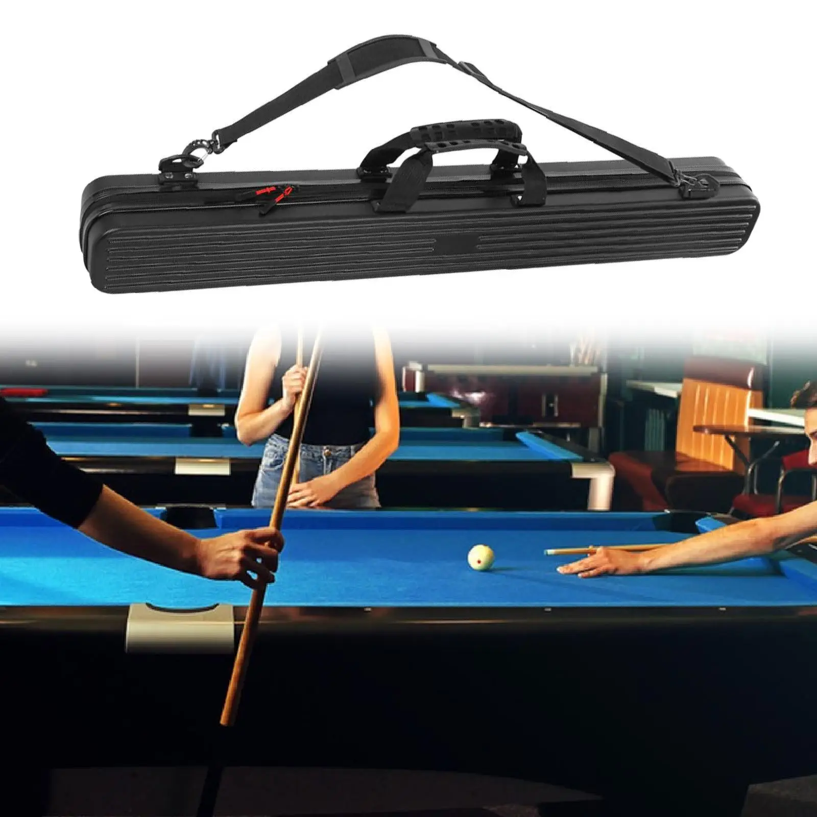 Pool Cue Case Waterproof Billiard Stick Storage Bag Large Capacity Shoulder Strap for Billiards Table