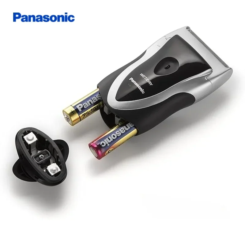 ماكينة حلاقة كهربائية من باناسونيك للرجال، ماكينة حلاقة للسفر تعمل بالبطارية، ماكينة حلاقة لاسلكية خفيفة الوزن ورطبة وجافة مع قبضة مريحة ﻿