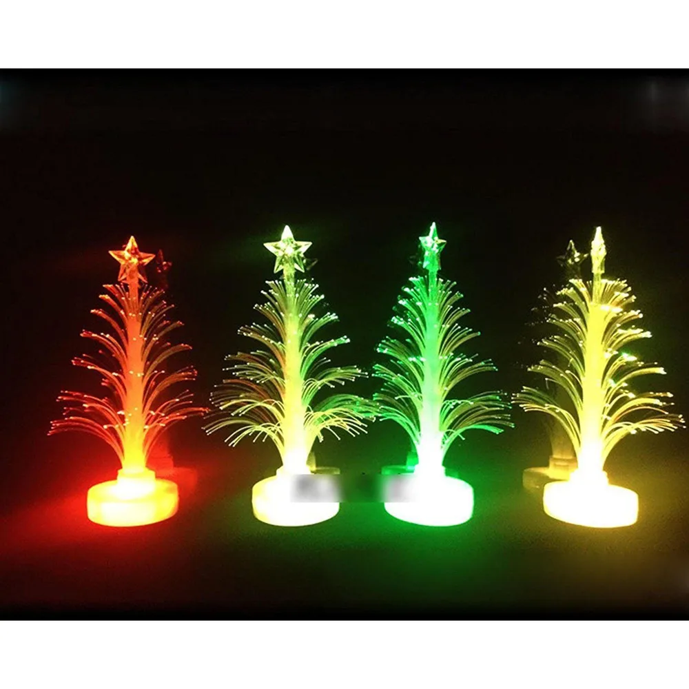 1pc Colorful LED Fiber Optic Nightlight Children Xmas Gift Xmas Decoration Night Light-up Toy LED Christmas Tree Lamp Light