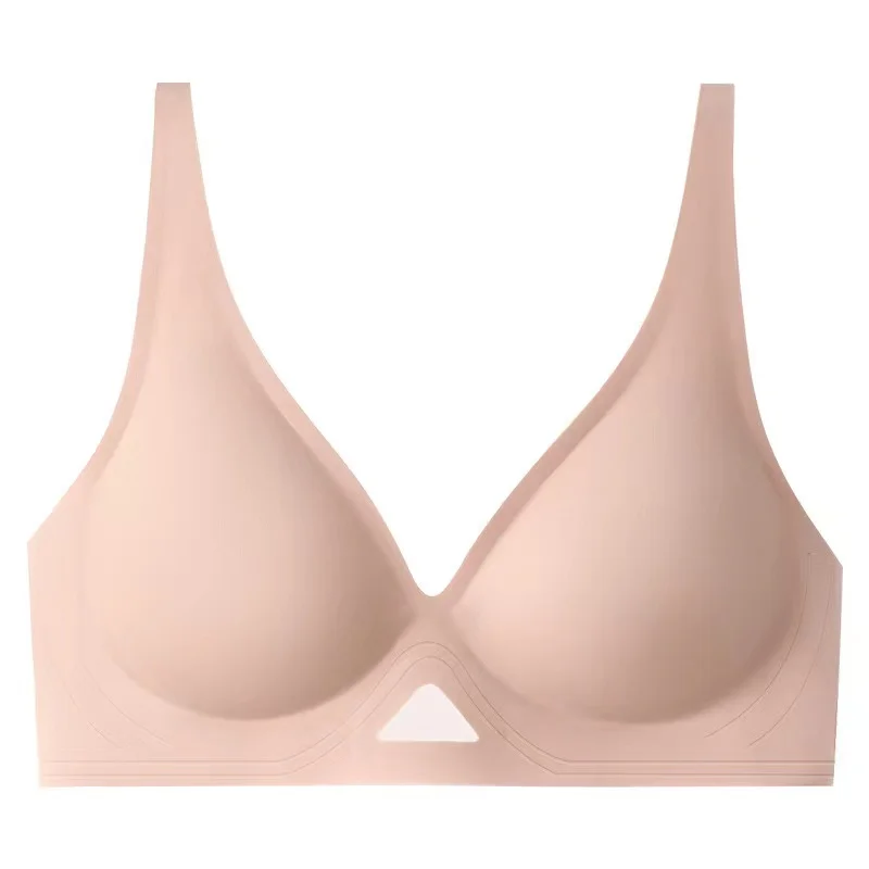 Nahtloser BH für Damen, Push-Up-Bralette mit Polstern, U-förmiger Rücken, bügellose Unterwäsche, Mesh-Splice, atmungsaktiv, V-Ausschnitt, sexy Dessous, S-XL
