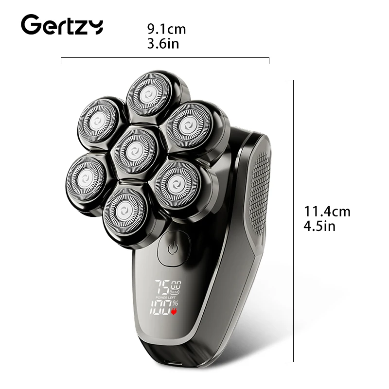 5-in-1 Configuration with Multiple Interchangeable Heads, USB Charging Electric Men's Shaver, Seven Blade Hair Clipper