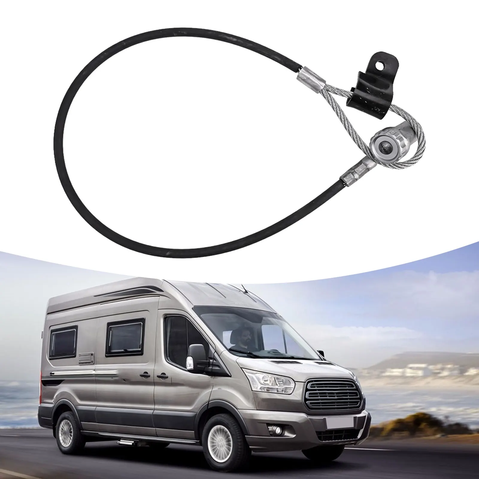 Fit Spare Wheel Carrier Release Cable for Ford For Transit For CUSTOM 2012+ Black/Silver OEM BK211513AB 2185433