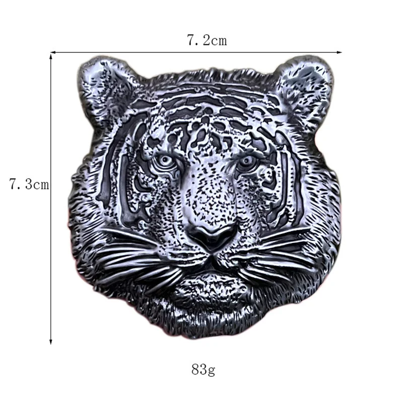Fivela de cinto com cabeça de tigre estilo ocidental