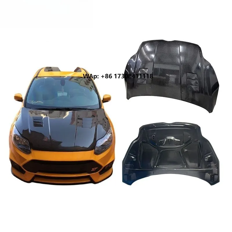 Customized for Focus 2012-2014 Carbon Fiber Hood Front Engine Bonnet