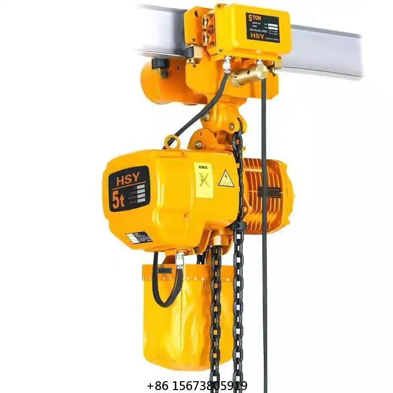 

HSY 1 Ton 2t 1320lbs 6m Steel New Electric Chain Hoist for Building Construction Hotels & Retail
