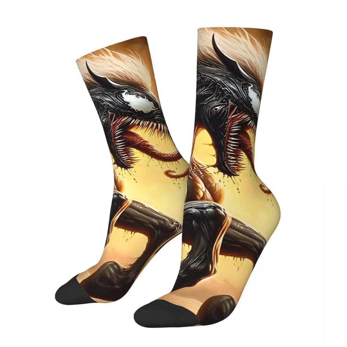 

Happy Funny Horse Men's Socks Vintage Harajuku Marvel Venom The Last Dance Hip Hop Novelty Casual Crew Crazy Sock Gift Printed