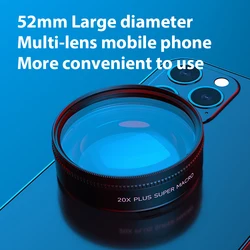 Applicable to iPhone13Pro Max Mobile Phone Macro Lens, High-Definition Jewelry Bug Photo Artifact, Built-in Star Mirror