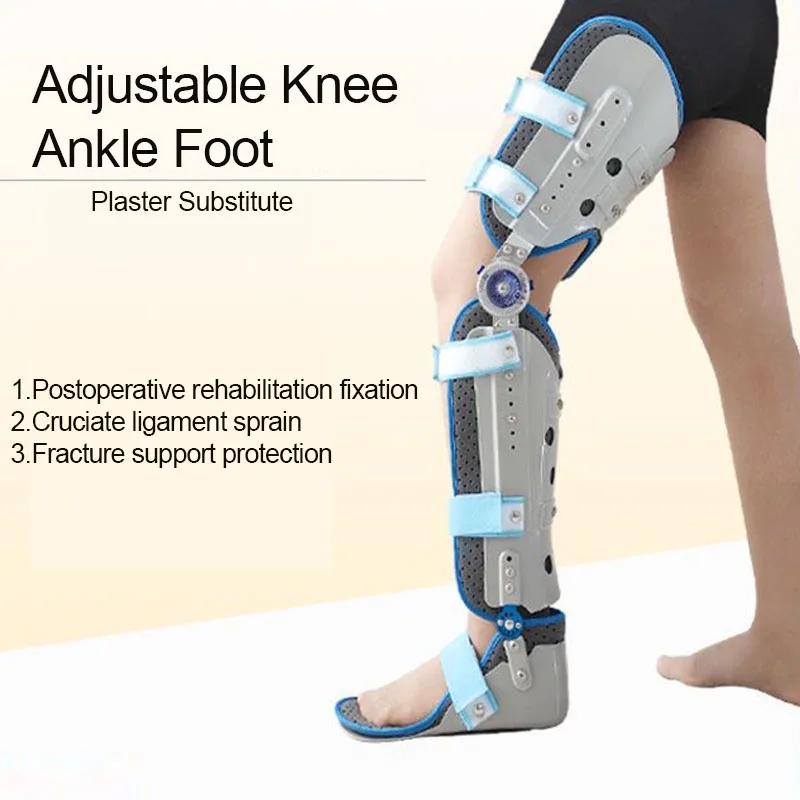 Adjustable Knee Ankle Foot Orthosis Support Lower Limbs Brace Fracture Protector Leg Joint Support Ligament Rehabilitation Care