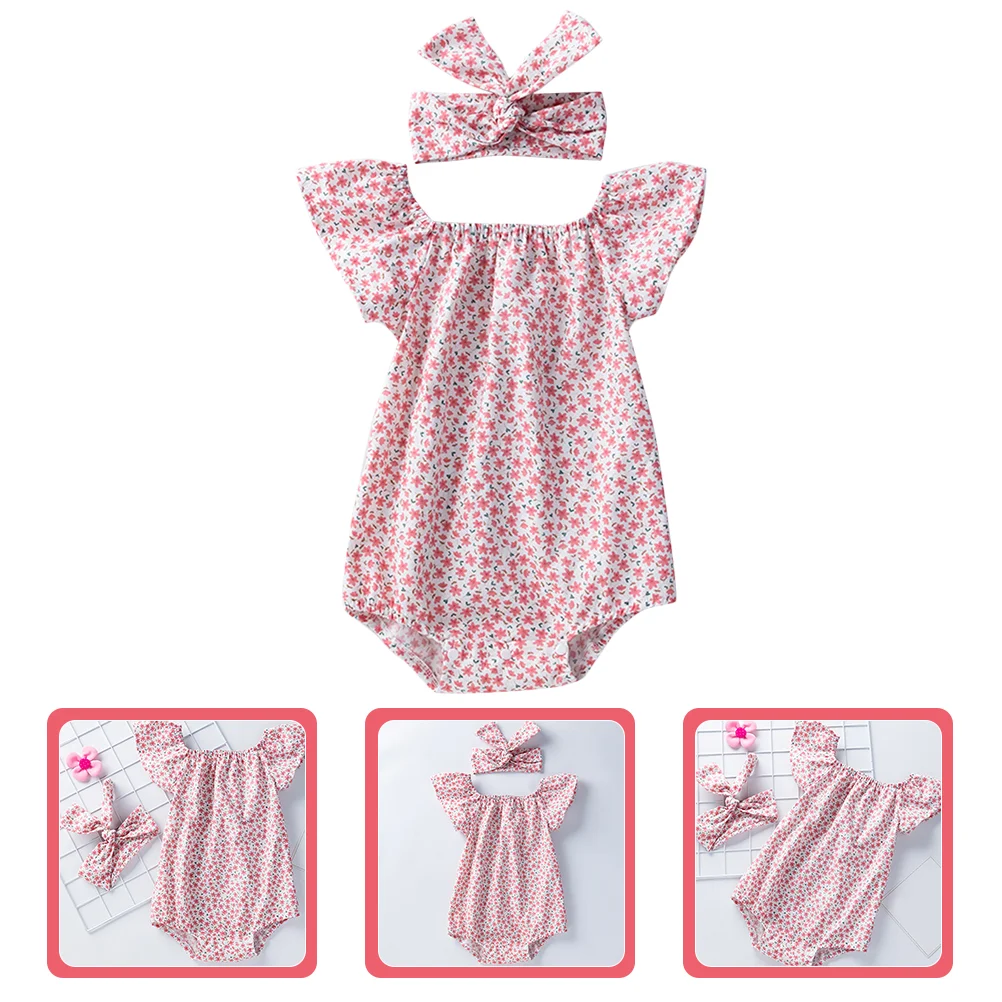 

Small Flying Sleeve Romper Summer Clothes for Baby Girls Clothing Jumpsuit Section Rompers Attractive Short Costume Cotton