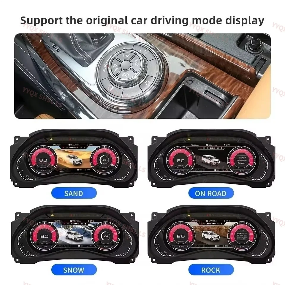 car dashboard instrument digital speedometer For Nissan Armada Patrol Y62 Virtual Instrument Panel Speedometer Virtual Cockpit