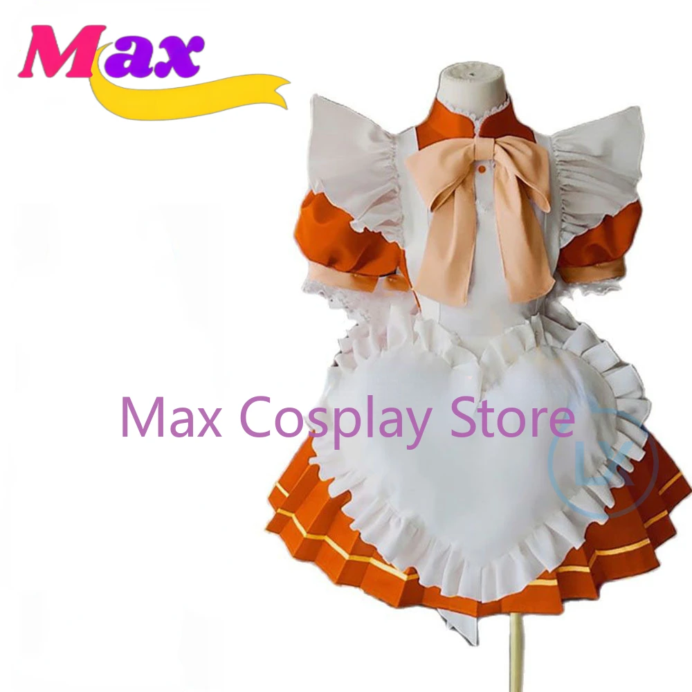 

Max Cos Anime Fuon Purin Cosplay Costume Cute Orange Maid Dress Activity Party Role Play Clothing Custom-Make