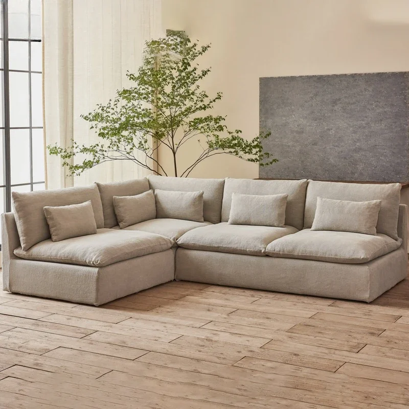 Sofa Home Combination Linen Down Four Seat,Modern Furniture,American Style Combination Sofa