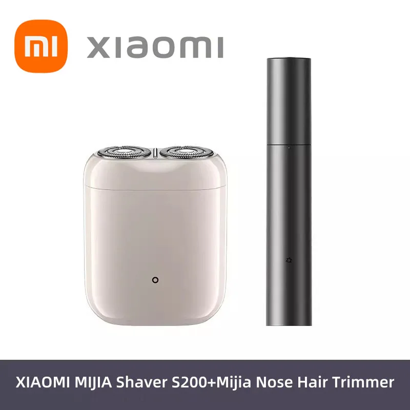شاومى ميجيا-ماكينة حلاقة كهربائية صغيرة محمولة ، طقم من قطعتين ، آلة تشذيب شعر الأنف ، الغسيل بالماء ، ماكينة القطع ،