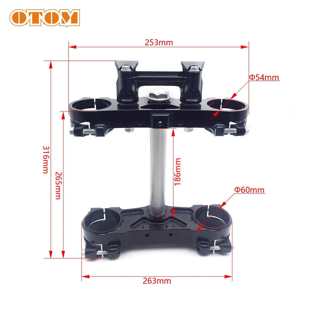 OTOM Motorcycle Steering Column Assembly CNC Aluminum Triple Tree Clamp Stem Riser Adaptor For KTM SXF XCF EXCF FC FE FS TX Part