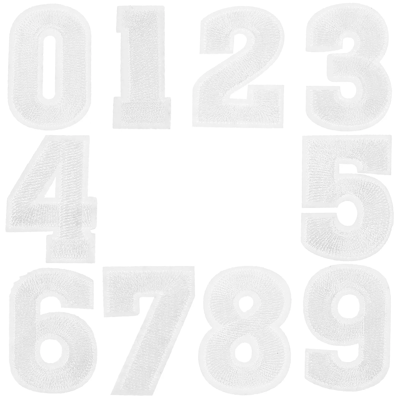 بقع الأرقام العربية البيضاء 3 مجموعات عدد بقع معطف الزخرفية الحديد على أرقام الملابس الخياطة DIY الحرف اليدوية #3
