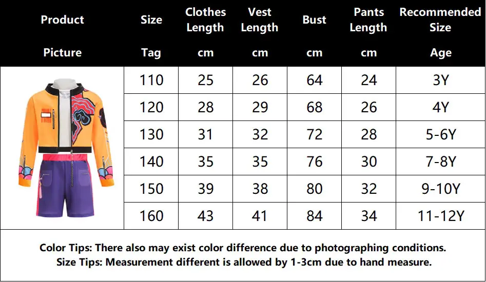 Mädchen Hip-Hop Tanzkostüm 3-teiliges Set Crop Top Shorts Kinder Sänger Bühnenoutfit 2026 Neue Cosplay-Kleidung – Detail 1