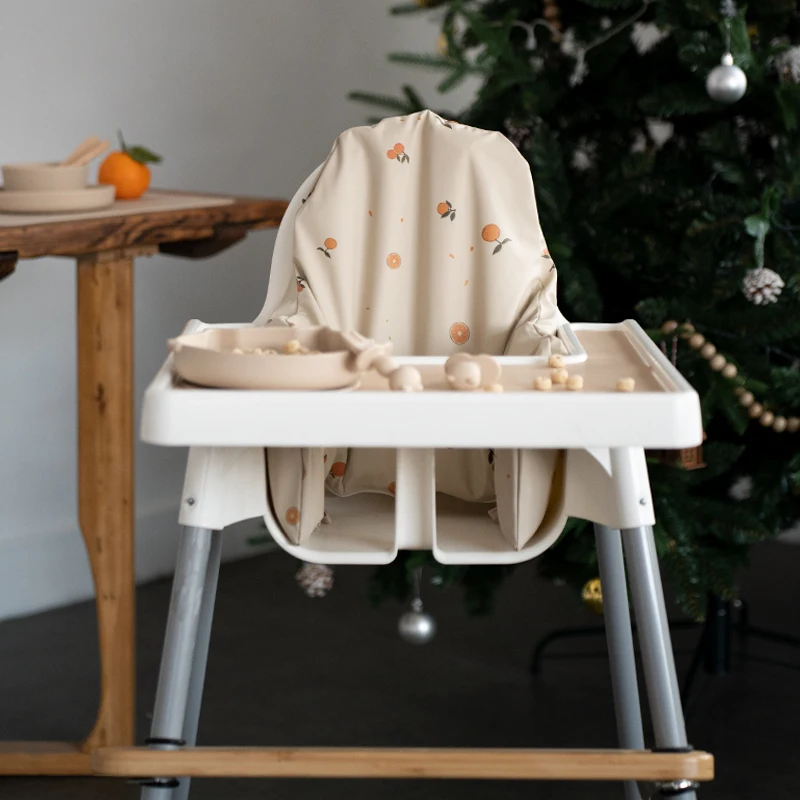 Baby Cushion Cover for High Chair Inflatable and Reversible Built-in Inflatable Cushion Babies Infant Highchair Seat Pad Cushion