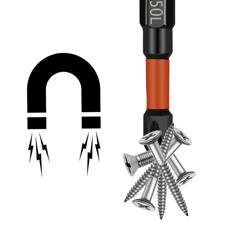 Set di viti per cacciavite elettrico domestico a testa trasversale magnetica - Punte per trapano a mano ad alta durezza per cacciaviti elettrici 3/4/5/6 pezzi