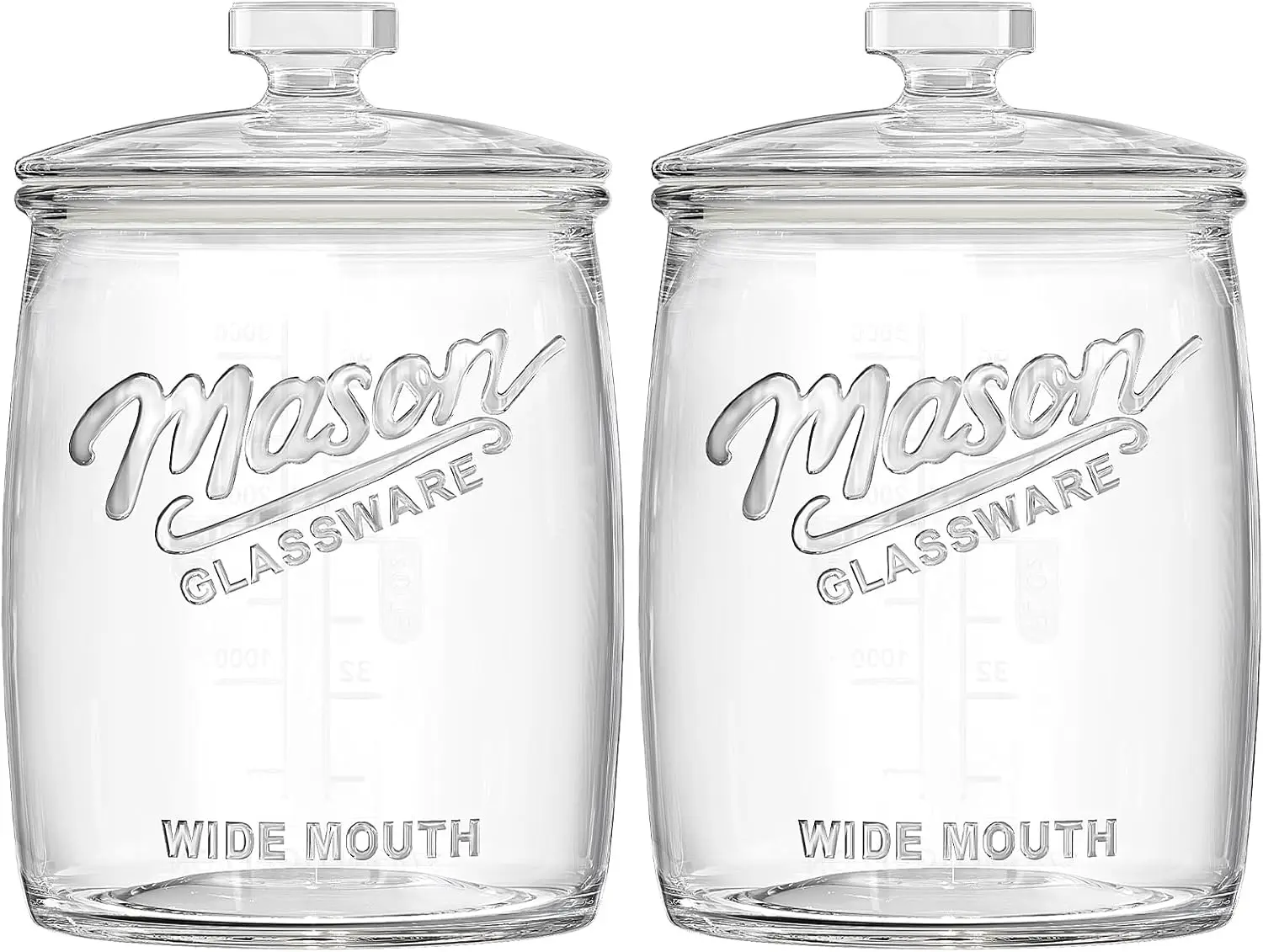 

2-Pack 1 Gallon Glass Jars with Airtight Lids, Wide Mouth Mason Jars for Kitchen Pantry Storage