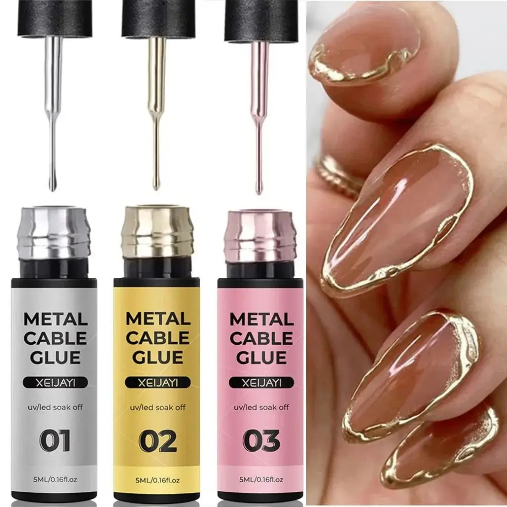 Fashion Silver Mirror Glitter Gel Polish Drawing Hook Edge Mirror Gel Nail Polish Super-Bright UV Gel Mirror Gel Nail