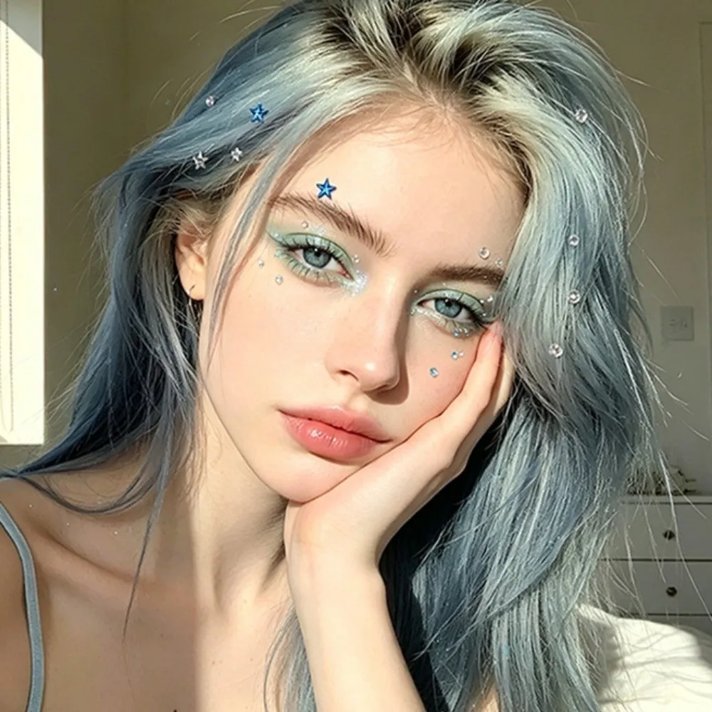 with Adhesive Backing Bedazzling Sticker Makeup DIY Face Eye Jewels Sticker Sparkling 3D Resin Crystal Gem Sticker