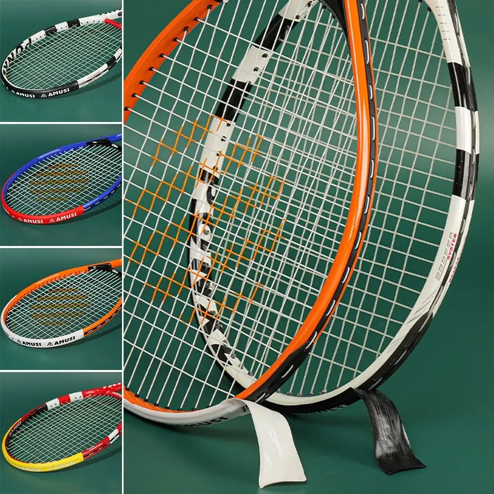 Multicolor Tennis Racket Head Sticker PU Reduce Impact and Friction Protective Sticker Scratch Prevention Sport Supplies