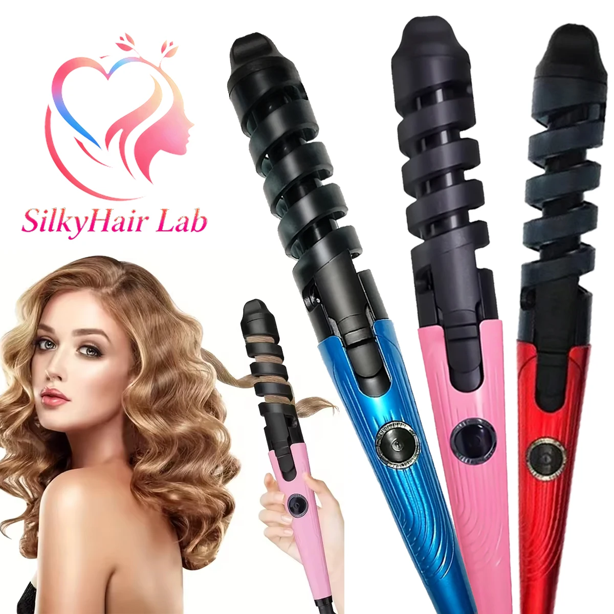 Image of 2-in-1 Lockenstab-Set, Sofortige Erwärmung für Kurze, Mittlere und Lange Haare, Haarstyling-Werkzeuge für Frauen, Geschenke für die Feiertage