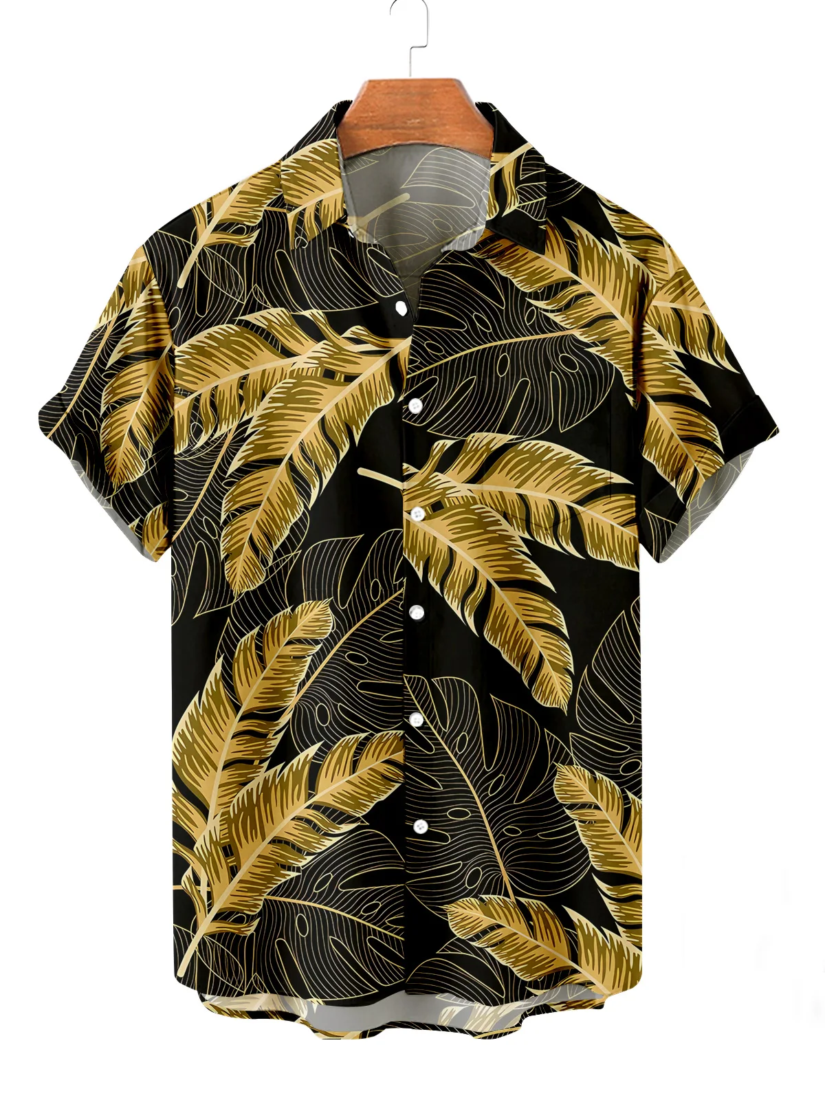 Summer Men's Flower Hawaiian Shirts Casual Vacation Short Sleeve Shirts Collar Button Up Shirt Fashion Steetwear for Mens