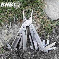 BHBT Folding Multitool Pliers 20 in 1 Multi-functional Combination Tool Pliers Folding Scissors EDC Outdoor Equipment