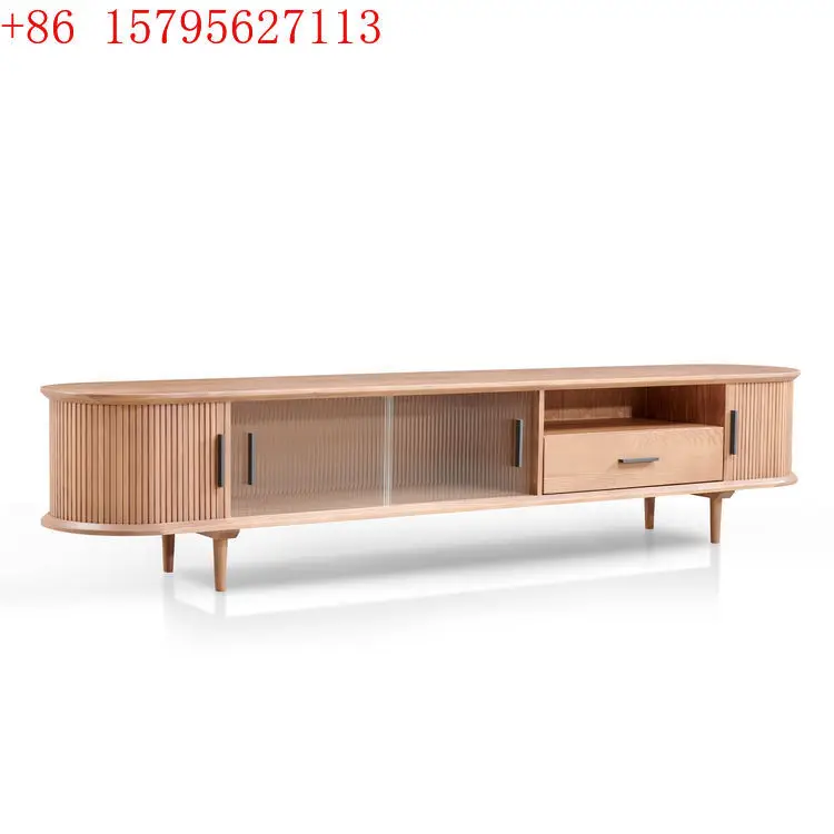 

Напольный шкаф для телевизора из ясеня для квартиры/дома