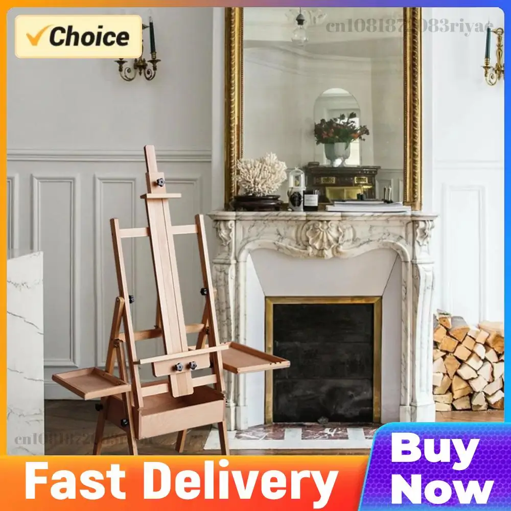 

Beech Multifunctional Easel with Drawer Tray Foldable Flat Easel Foldable Adjustable Easel for Children Sketch Oil Painting