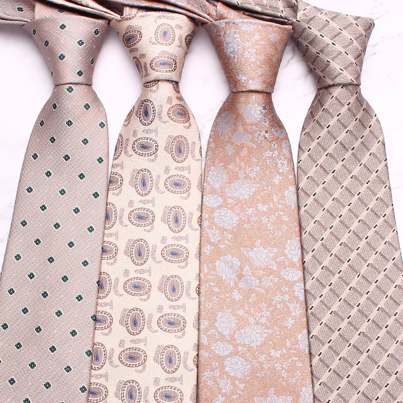 

8cm Men's Tie Fashion Floral Striped Plaid Print Jacquard Necktie Accessories Daily Wear Cravat Neck Ties Gift For Man