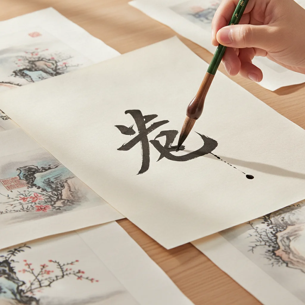Traditional Chinese Calligraphy Brush Oil Painting Wolf Hair Scriptures Writing Brush Oil Watercolor Wood Art Paint Brush Class