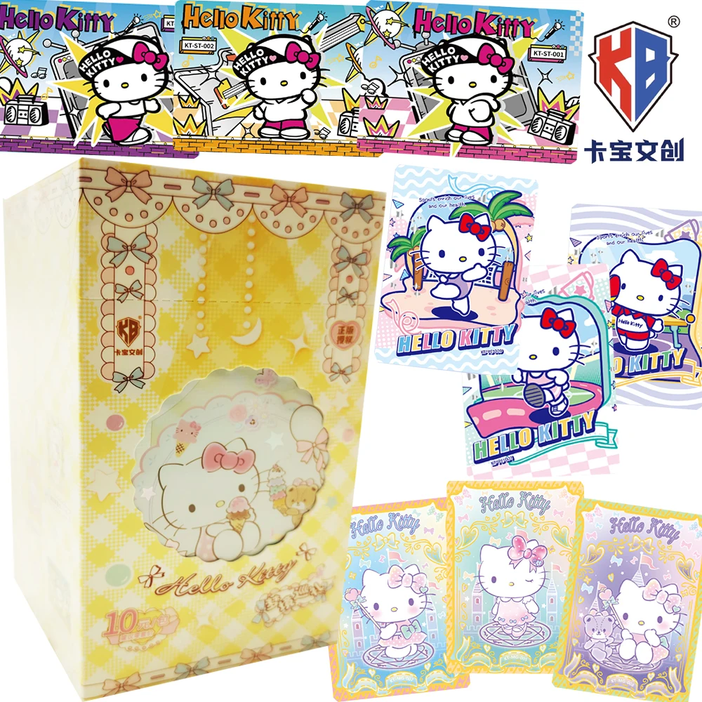 

Original Kabao Hello Kitty Collection Cards Cute Cartoon Character Magic Castle Dreamy Cloud Tour Rare Limited Cards Girls Gifts