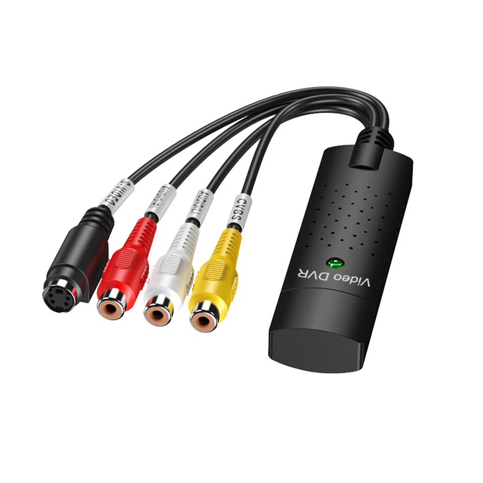 USB-аудио-видео конвертер, преобразователь VHS в цифровой, карта захвата видео, оцифровка аналогового видеомагнитофона VHS DVD, для Windows 7 8