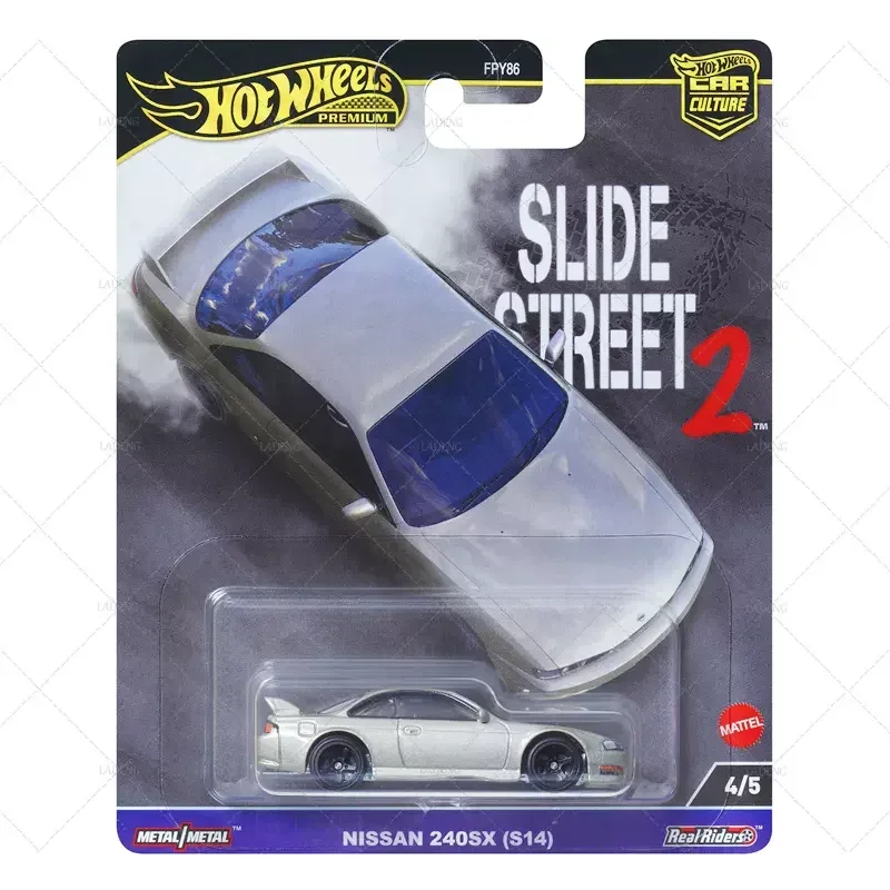 Hot Wheels Premium Slide Street 2 Autokulturmodelle im Maßstab 1:64, Nissan Lbwk Lamborghini Corolla Ford Jungenspielzeug, echte Fahrer aus Metall