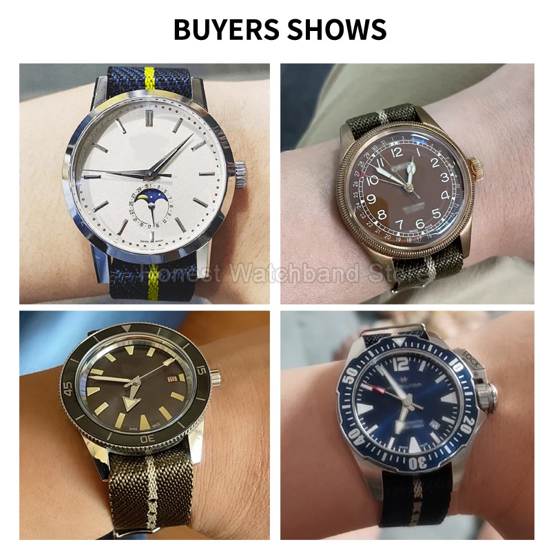 Cinturino per orologio in nylon di qualità premium da 22 20 mm per Tudor Heritage Black Bay Bracciale traspirante e delicato sulla pelle Fibbia speciale con fiore