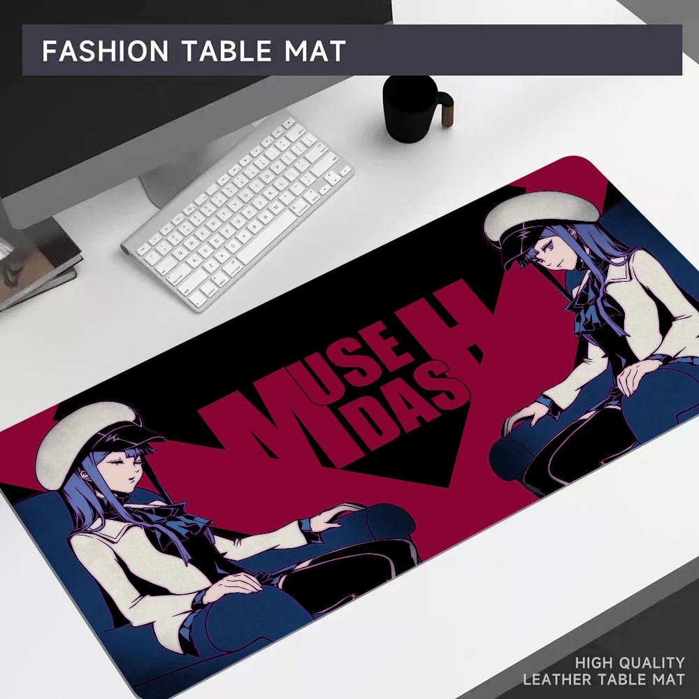 Muse Dash Anime Girl Mousepad 80x30cm XL Lockedge Office Computer Desk Mat Table Keyboard Big Mouse Pad Laptop Cushion Bedroom