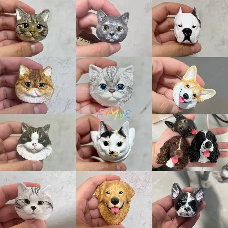 Custom Hand-painted Pet Portrait Fridge Magnet Memorial Gift_voghion.com