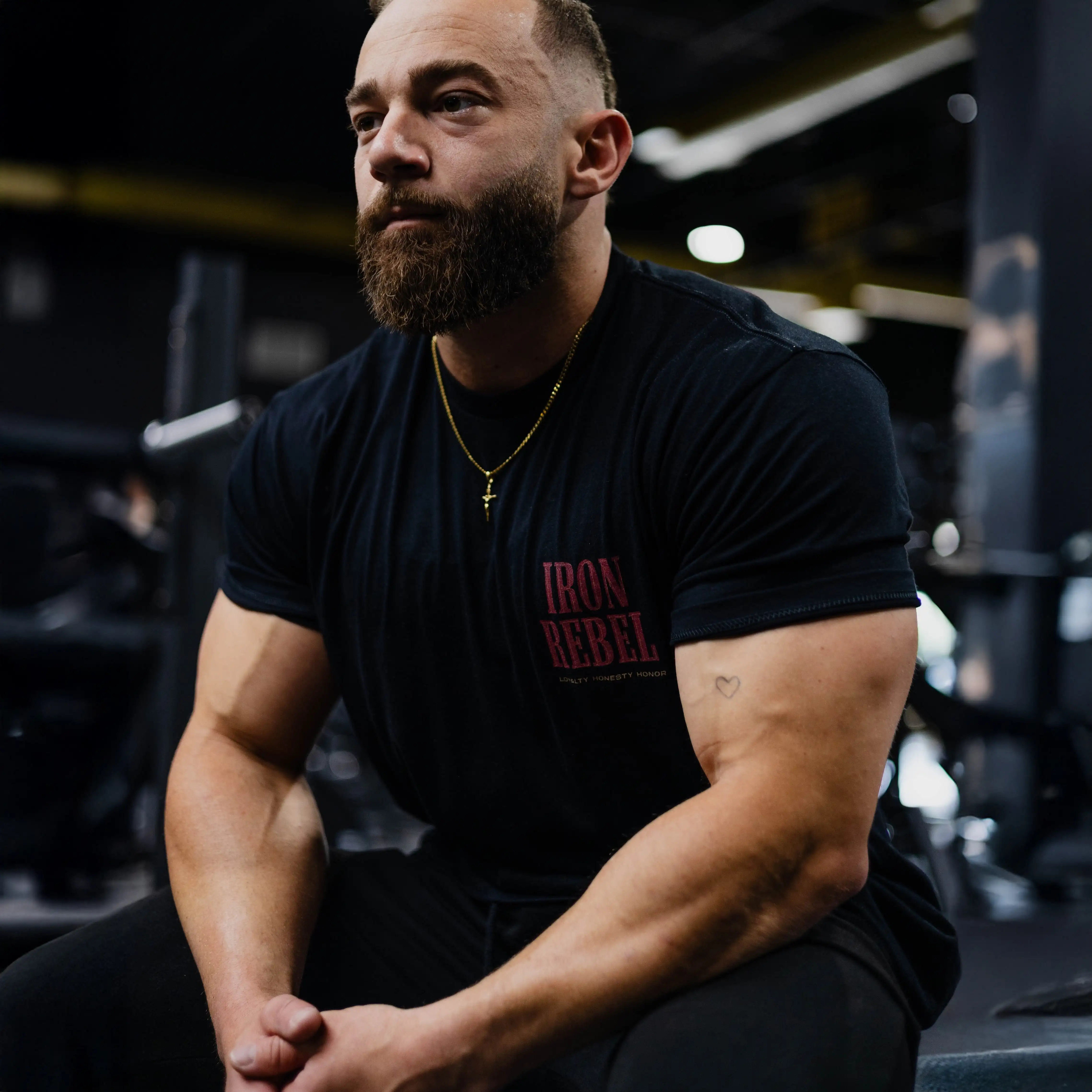 Honor Tee (Black) Premium Fitted Gym T-Shirt  _ Perfect for Bodybuilders & Powerlifters