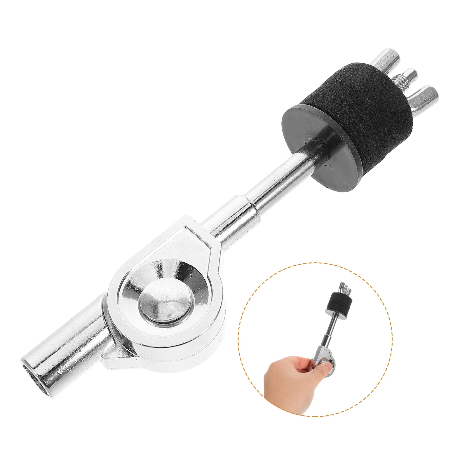 

Cymbal Boom Arm Mount Adjustable Rotating Splash Cymbal Stacker Secure Drum Stand Attachment Space Saving