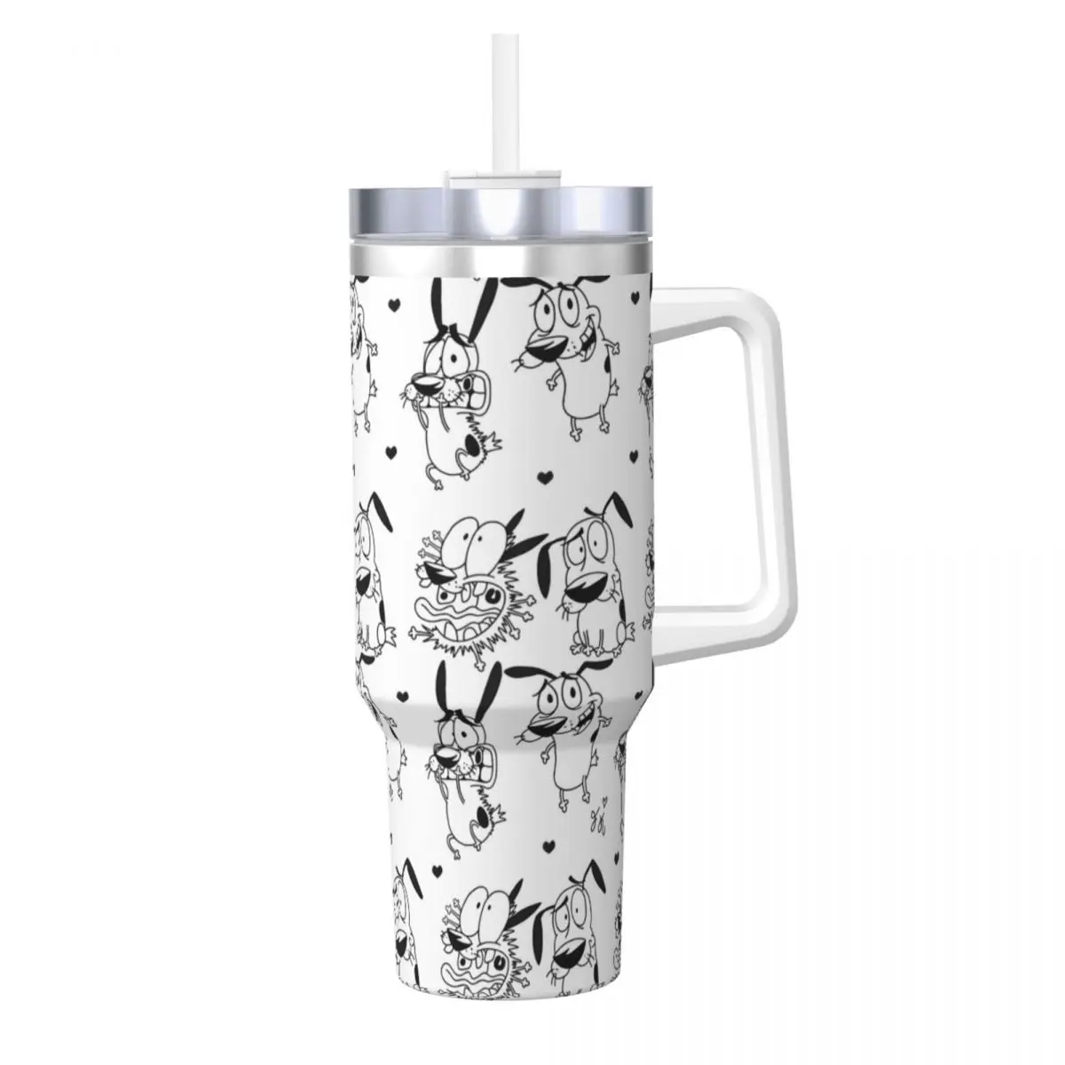 

Courage Cowardly Dog Stainless Steel Tumbler Camping Mugs Cup 40oz Thermal Cups Insulated Hot Drinks Milk Tea Water Bottle
