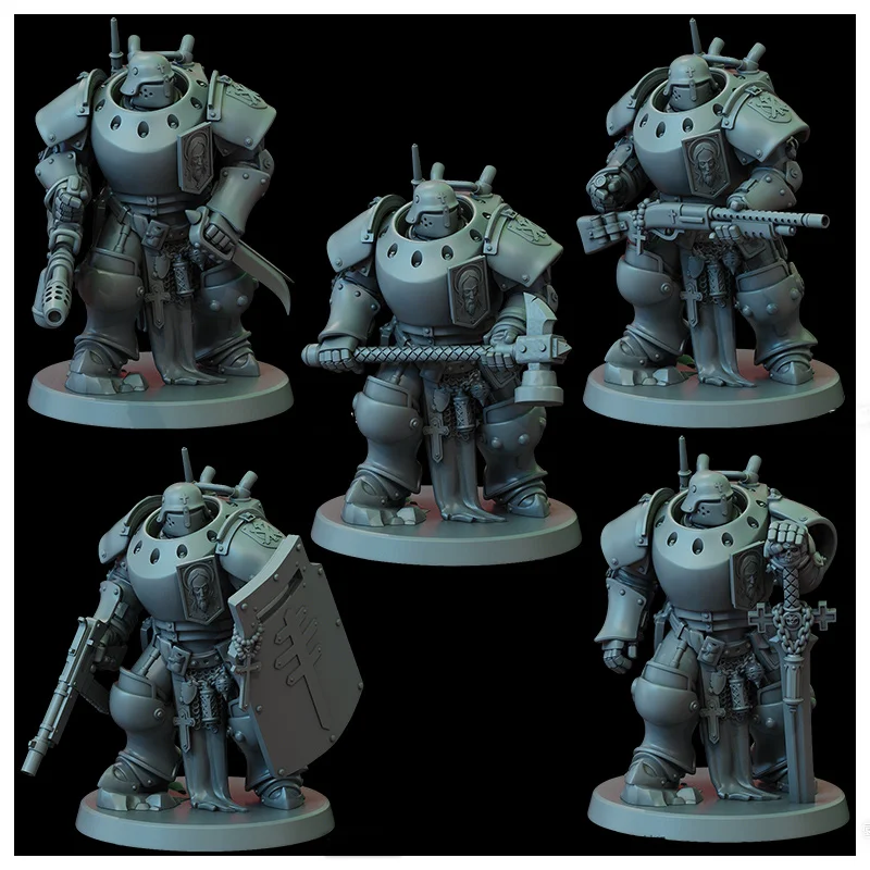 Resin Mechanized Soldier Chess Pieces New an Tiao Ke Heavy Armor Mechanized Soldier MECH Crossbowmen Tabletop Game Figures