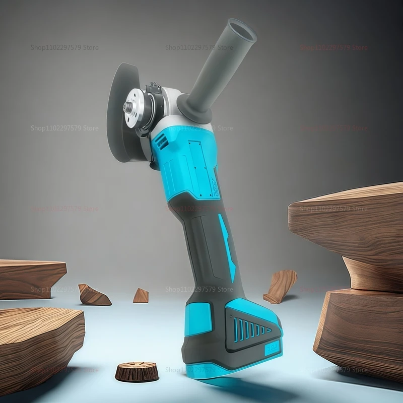 Беспроводная бесщеточная электрическая угловая шлифовальная машина, перезаряжаемый электроинструмент для DIY, деревообработки и резки металла с батареей Makita 18 В