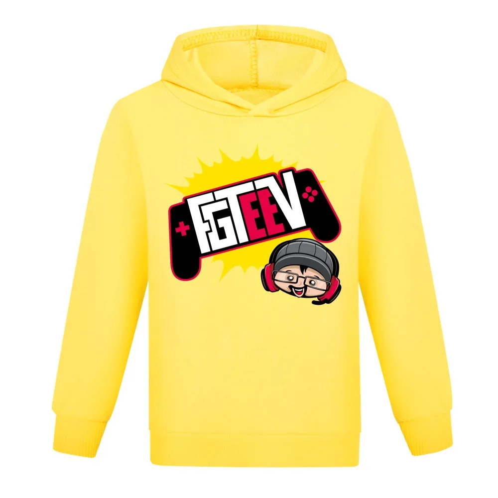 Funny Cartoon FGTEEV Jumper Kids Fall Autumn Hoodies Baby Girl Hooded Sweatshirt Children's Clothing Boys Long Sleeve Streetwear