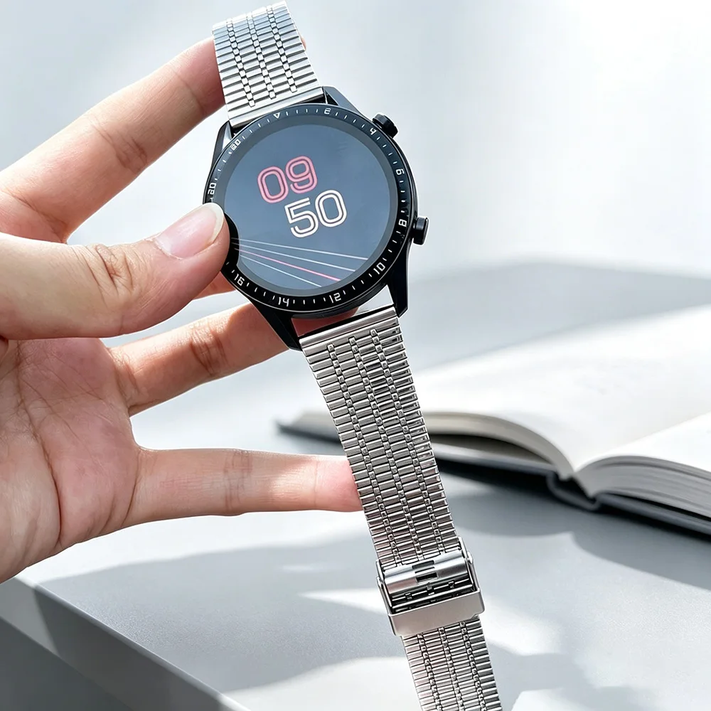 20/22mm Doppel Sicherheitsschnalle Band für Amazfit GTS/2/2e/3/4 Mini/GTR /GTR2/3/4/Pro Bip Armband Huawei Uhr 4/3GT5/4/3/2 Armband – Detail 2