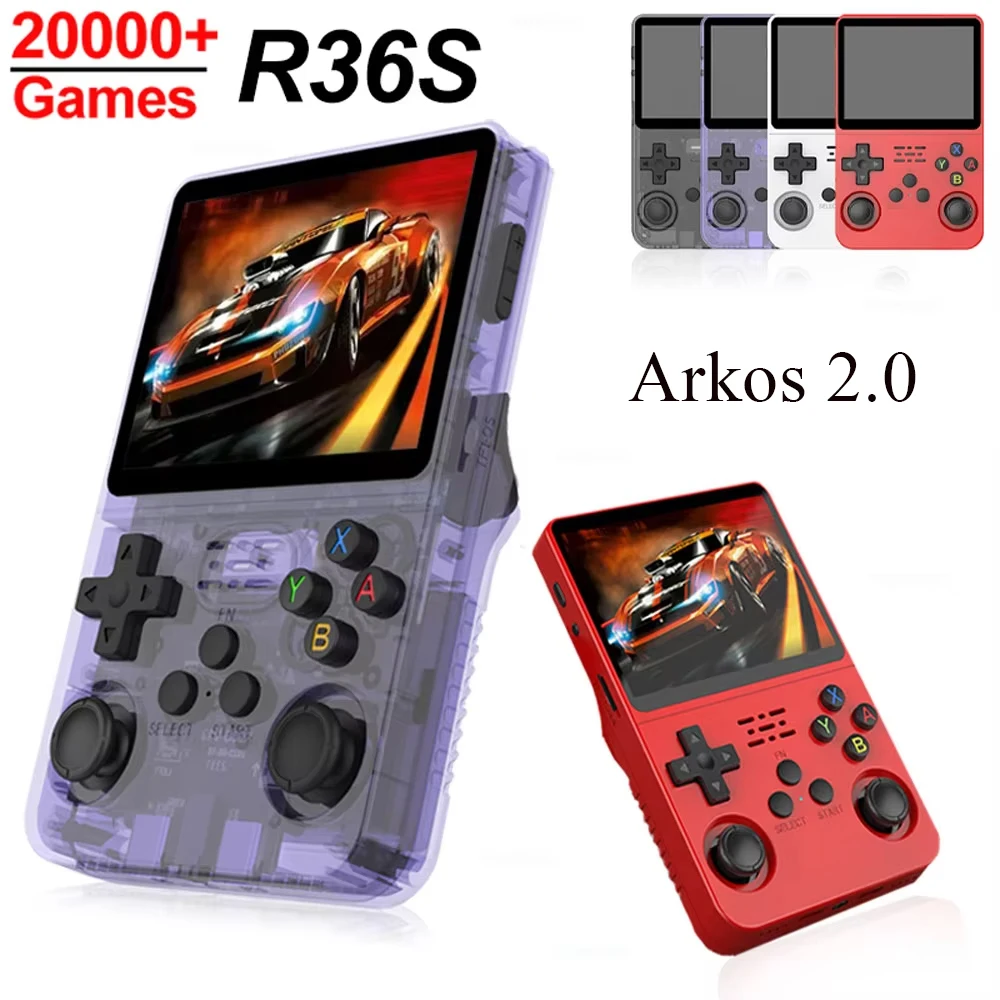 Sistema Arkos originale R36S Console di gioco retrò portatile 3.5 Consolas R36 S Lettore video tascabile portatile 64 GB 128 GB Regalo per bambini