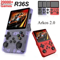 Consola de juegos Retro Original Arkos System R36S, Consolas R36 S de 3,5 "", reproductor de vídeo portátil de bolsillo, 64GB, 128GB, regalo para niños