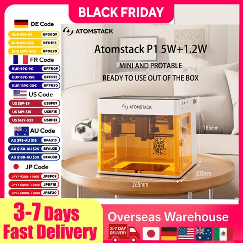 ATOMSTACK Laser Engraving Machine 5W Laser Cutter And Engraver CNC Machine For Dog Tag Leather Metal Wood Work