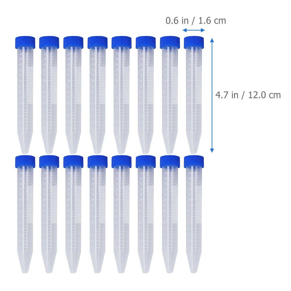 Imagem -03 - Tubos Centrífugos à Prova de Vazamento Tubos de Teste de Laboratório Tampa de Parafuso à Prova de Vazamento Recipiente Plástico Laboratório Graduado 15ml 30 Pcs